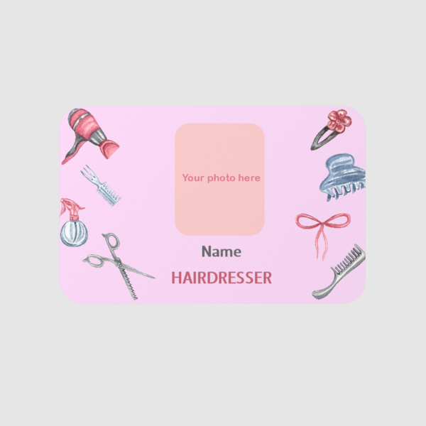 Hairdresser Children's Pretend Play Novelty ID Card & Lanyard