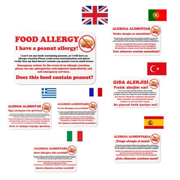 Multilingual Food Allergy Alert Card